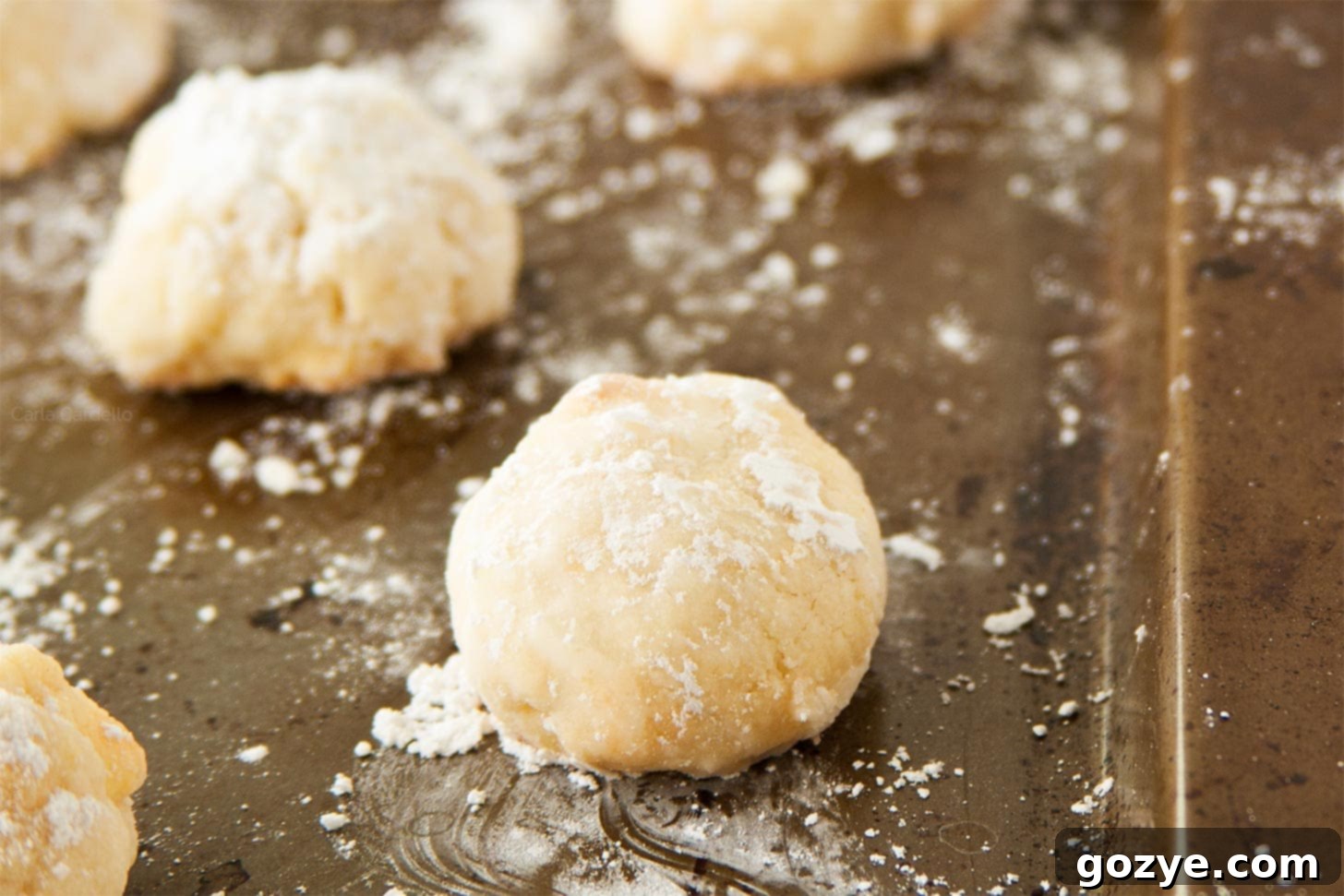 Close up of lemon tea cake cookie