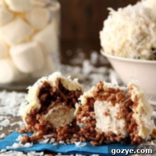 (Big) Rice Crispy Treat Snowballs