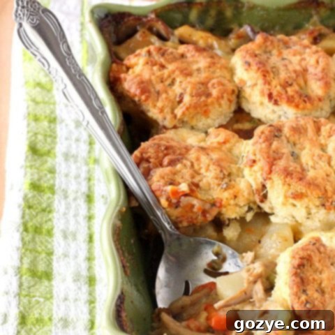 Chicken Pot Pie Casserole With Biscuits