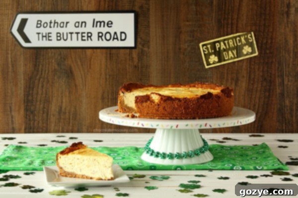 Irish Cheese and Bacon Cheesecake with Walnut Crust | www.chocolatemoosey.com