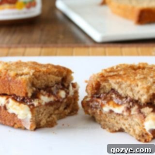Grilled Nutella Cheesecake Sandwich