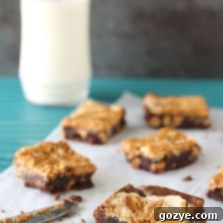 Fudgy Fluffernutter Swirl Brownies | Delicious homemade small batch brownies with peanut butter and marshmallow.
