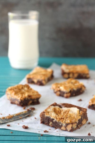 Small Batch Peanut Butter Swirl Brownies for Pinterest
