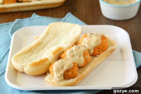 Pinterest pin for Buffalo Chicken Meatball Subs