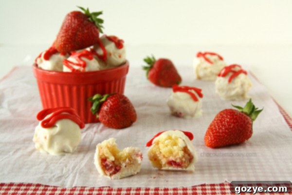 Decadent Strawberry Shortcake Truffles 2 Strawberry Shortcake Truffles | A delightful bite-sized dessert