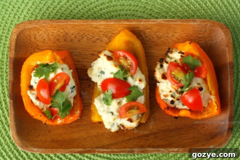 Stir Fry Beef Skewers 6 Herbed Cream Cheese Grilled Bell Pepper Boats