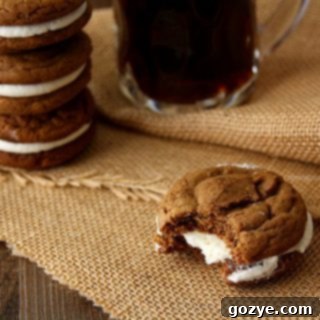 Root Beer Float Sandwich Cookies on a white plate