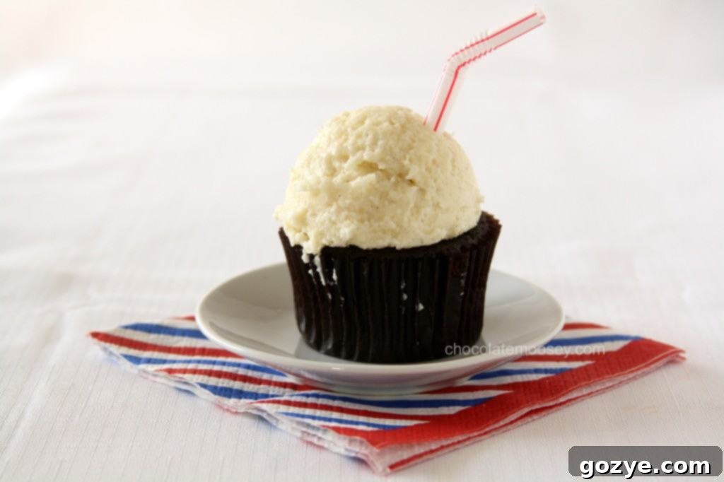 Root Beer Float Cupcakes