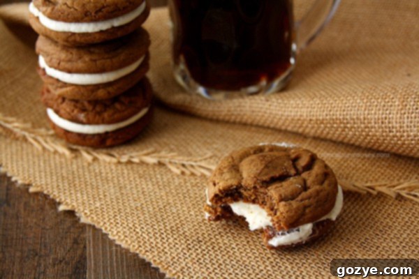 Root Beer Float Sandwich Cookies
