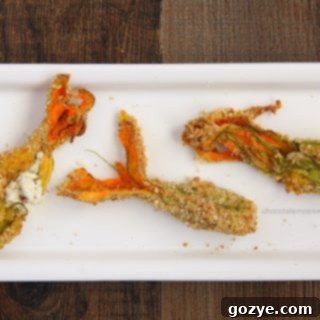 Goat Cheese-Stuffed Squash Blossoms | Healthy Appetizer Recipe