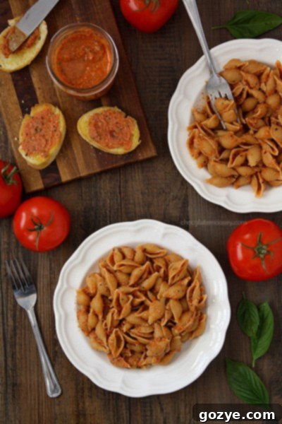 Caprese Tomato Pesto served with Barilla Whole Grain Pasta