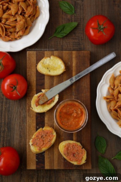 Caprese Tomato Pesto spread on bruschetta