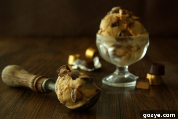 Triple Caramel Pecan Rolo Bliss Ice Cream 4 Triple Caramel Pecan Rolo Ice Cream with a generous caramel swirl