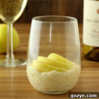 Homemade Tapioca Pudding with Fresh Apple Slices recipe card image