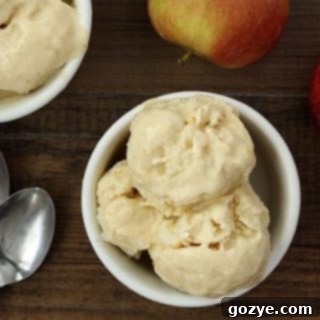 Scoops of creamy Apple Cider Ice Cream