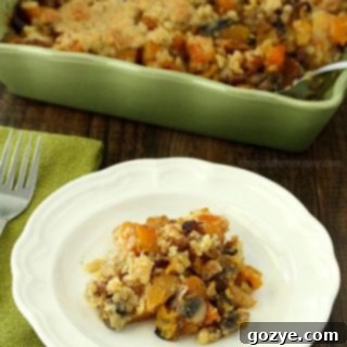 Butternut Squash Crumble with crispy topping
