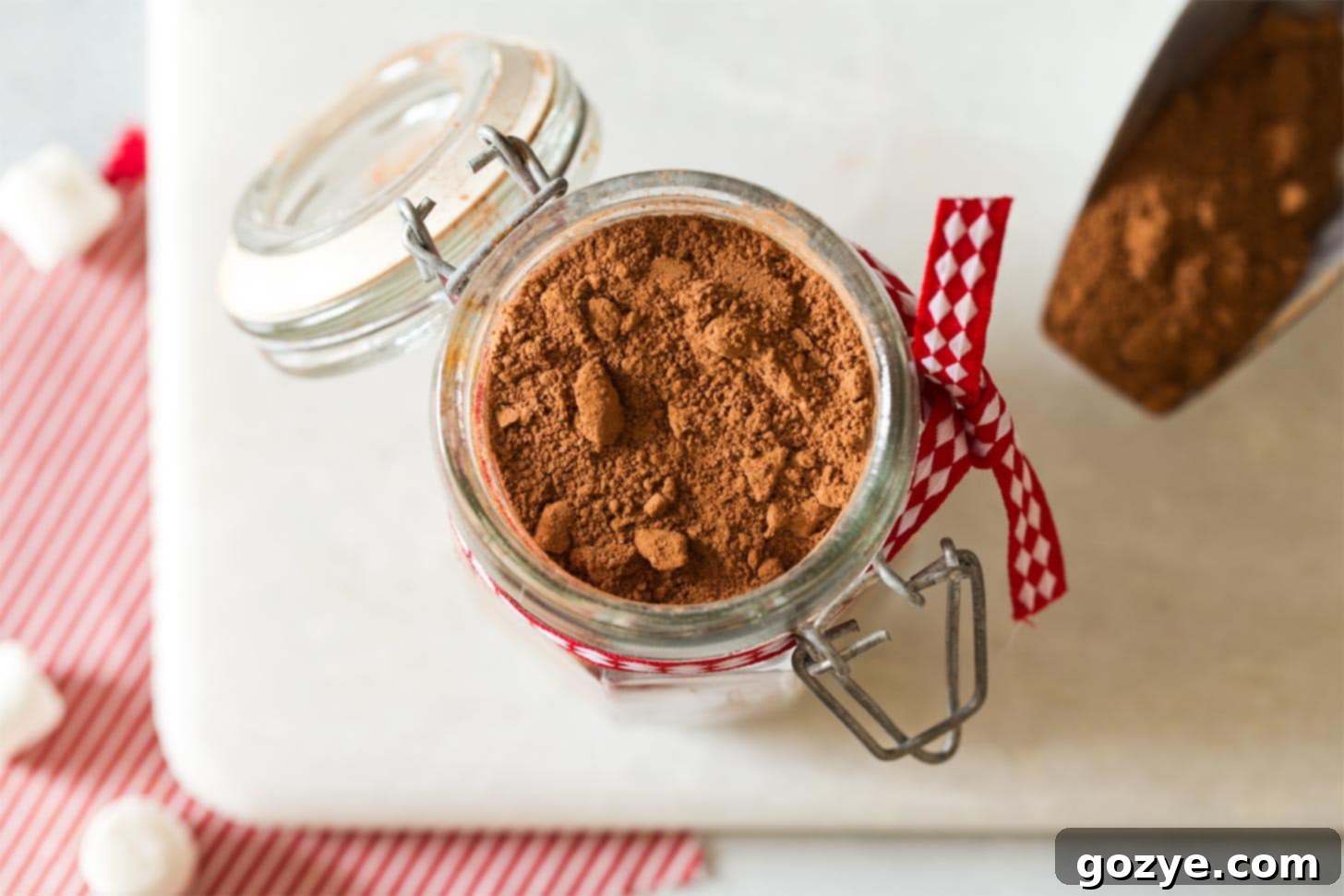 Overhead shot of best hot chocolate mix