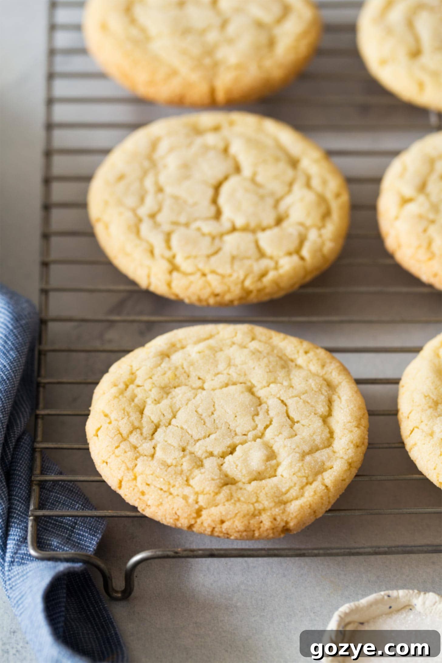 Small batch sugar cookies on a wire rack