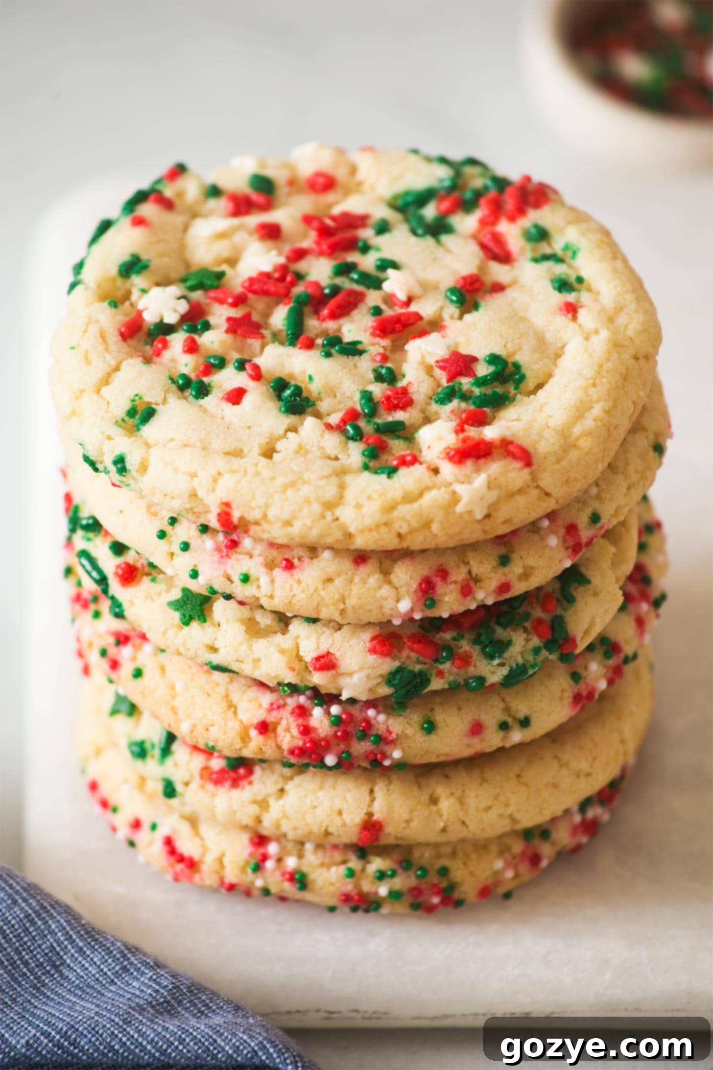Pile of Christmas drop sugar cookies