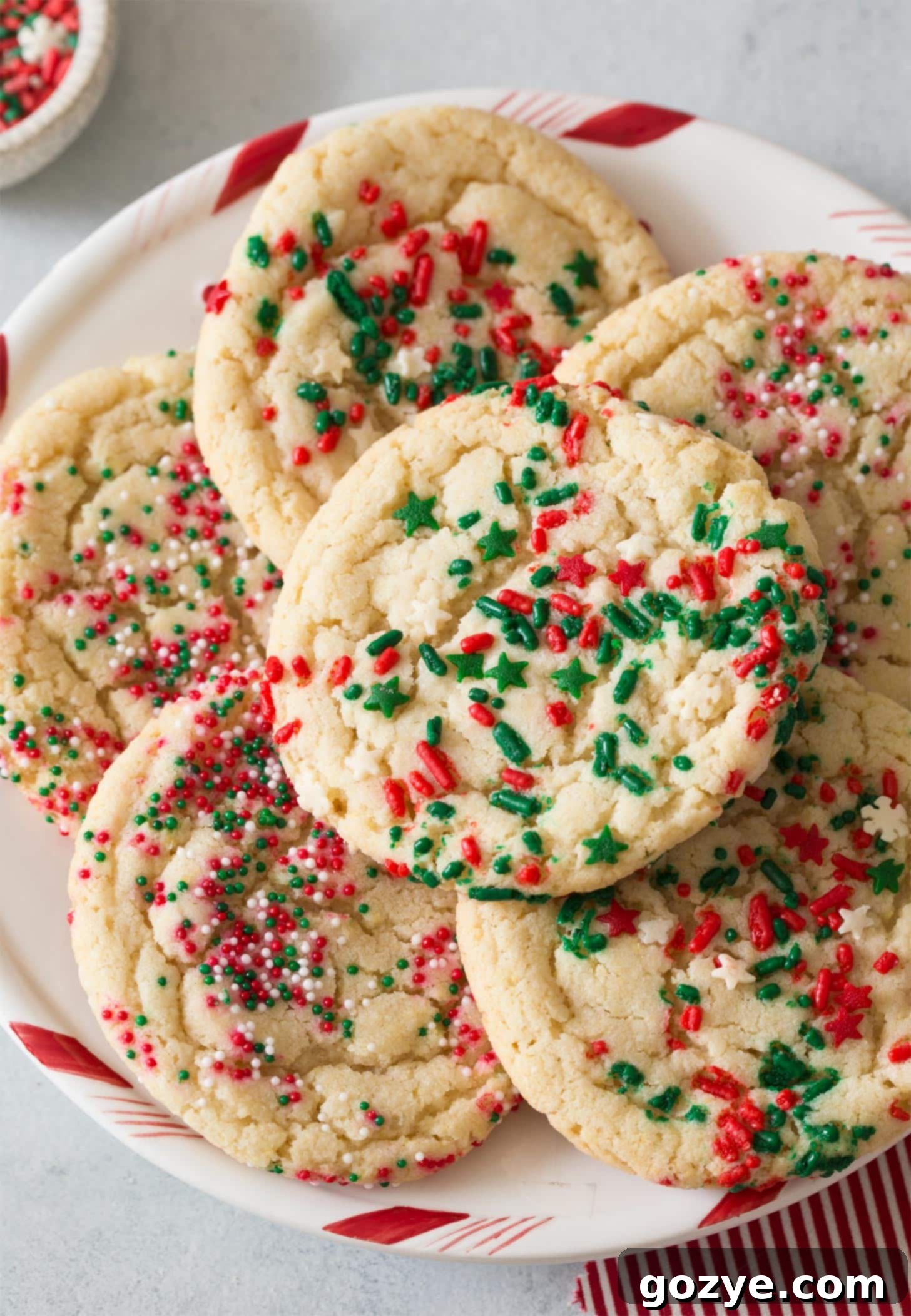 Plate of Christmas sugar cookies