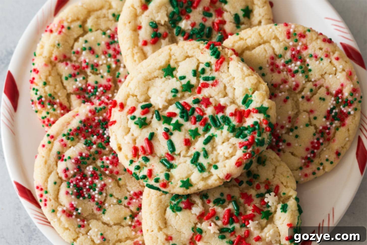 Small batch sugar cookies decorated for Christmas