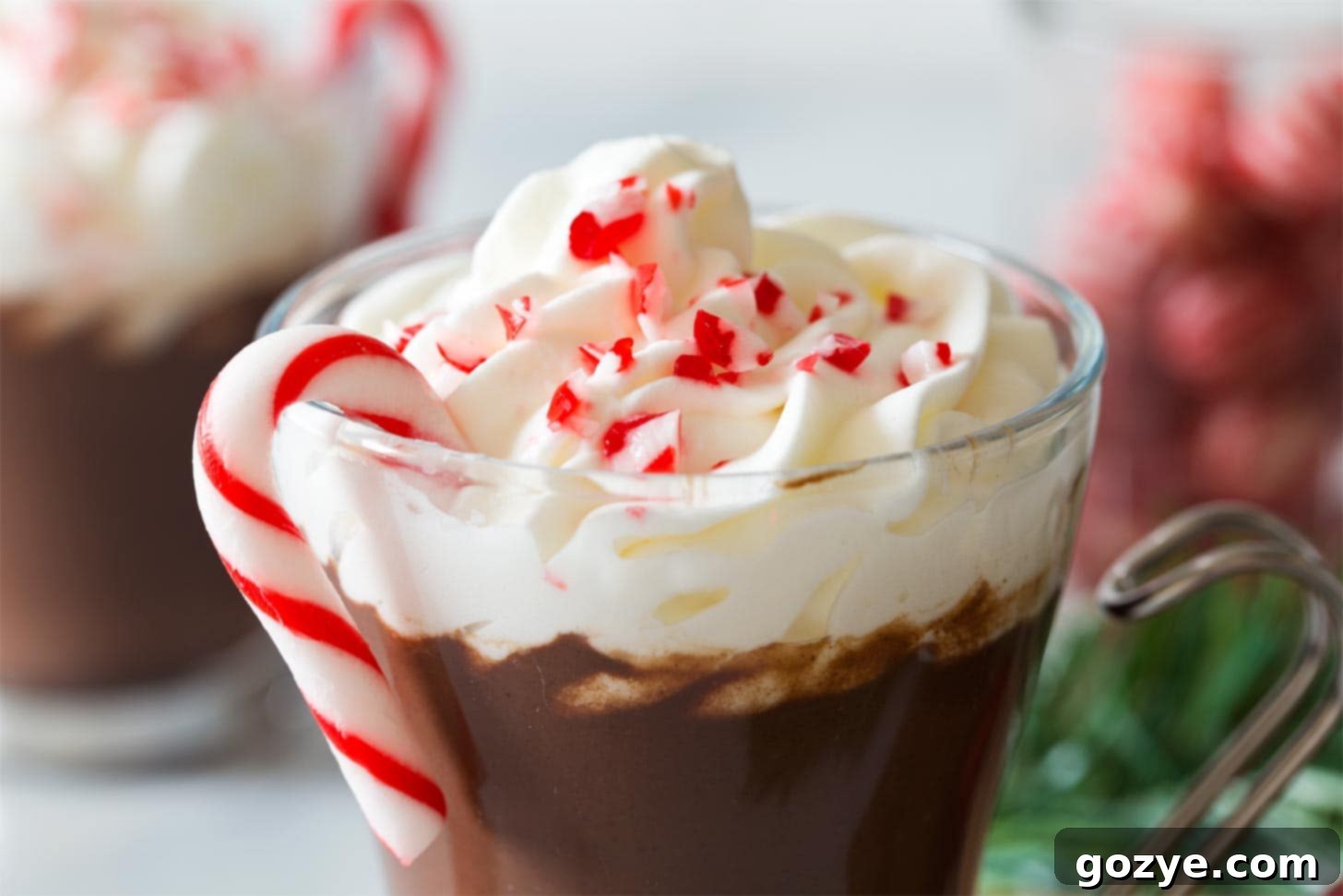 Homemade peppermint whipped cream