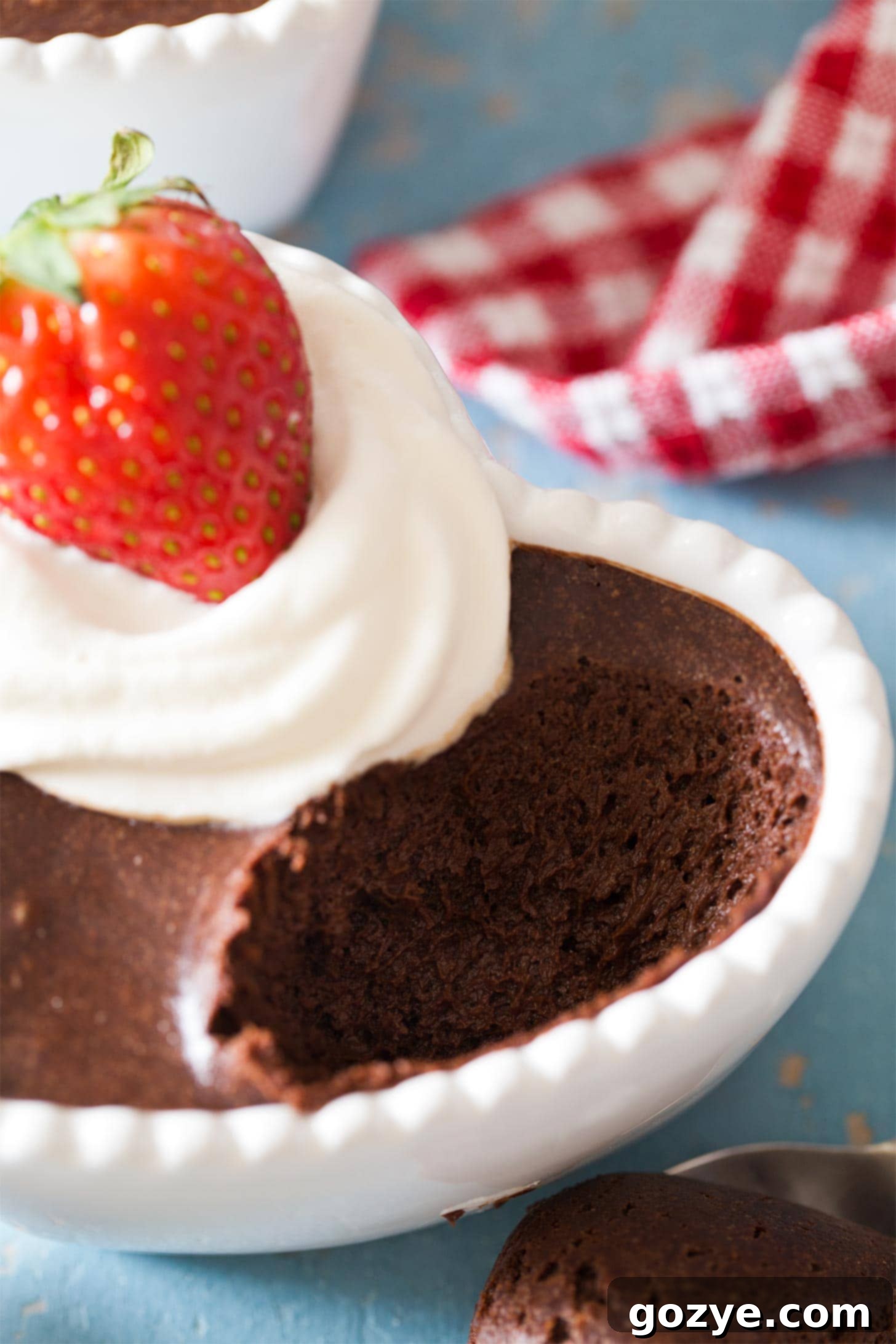 Close-up of decadent homemade chocolate mousse