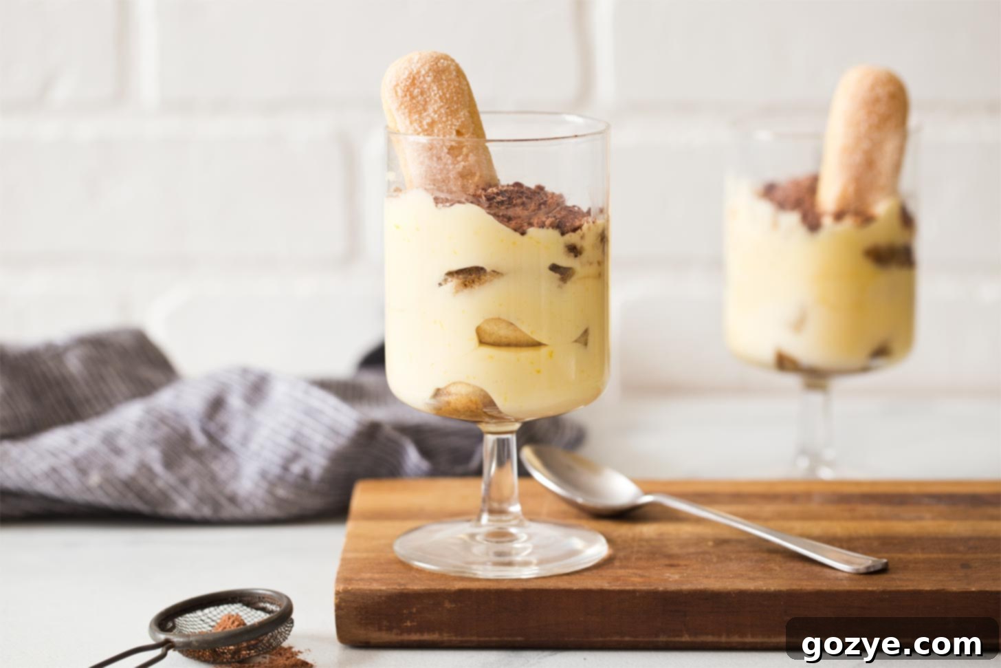 Mini Tiramisu served in individual glasses